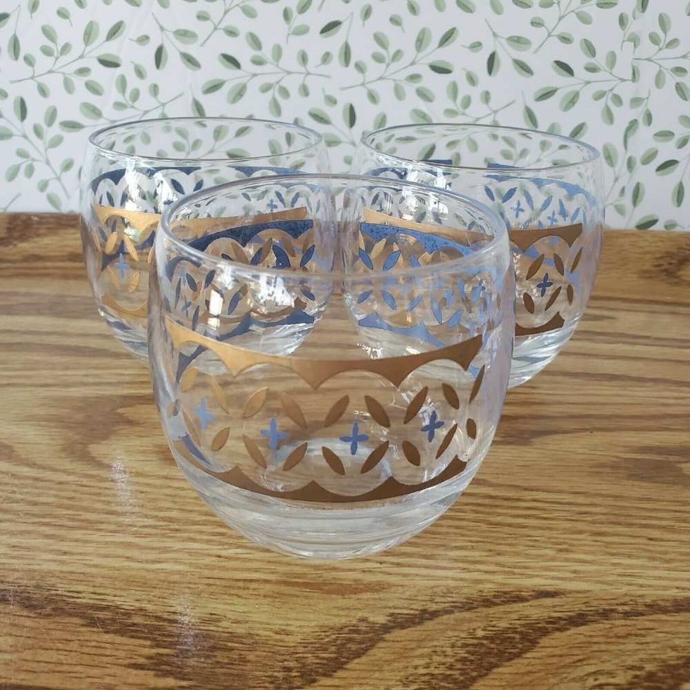 Vintage Mid Century Modern MCM Roly Poly Glasses